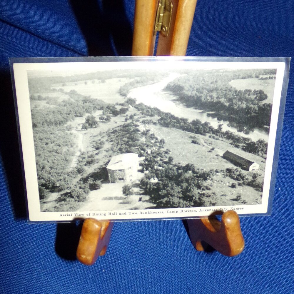 Vintage Camp Horizon Postcard - Arkansas City, Kansas - Arkansas River